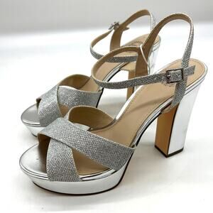 I. Miller Womens Samien Heeled Sandals Silver Size 9.5M